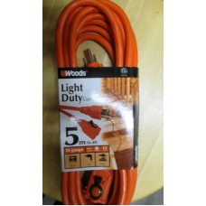 Extension Cord - Woods Brand - Light Duty Cord - 16 Gauge - 5 Meters Long - 32.9 Inches  / 1 X Extension Cord / 3 In Stock